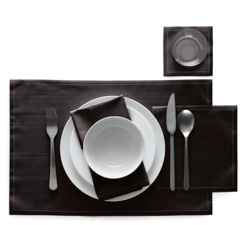 MY DRAP Cotton Luncheon Napkin - 25 Napkins per roll - Black - Image 2
